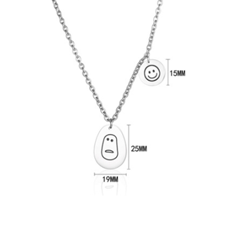 链长60cmx笑脸直径15mmx哭脸牌长度25mmx哭脸牌宽度19mm