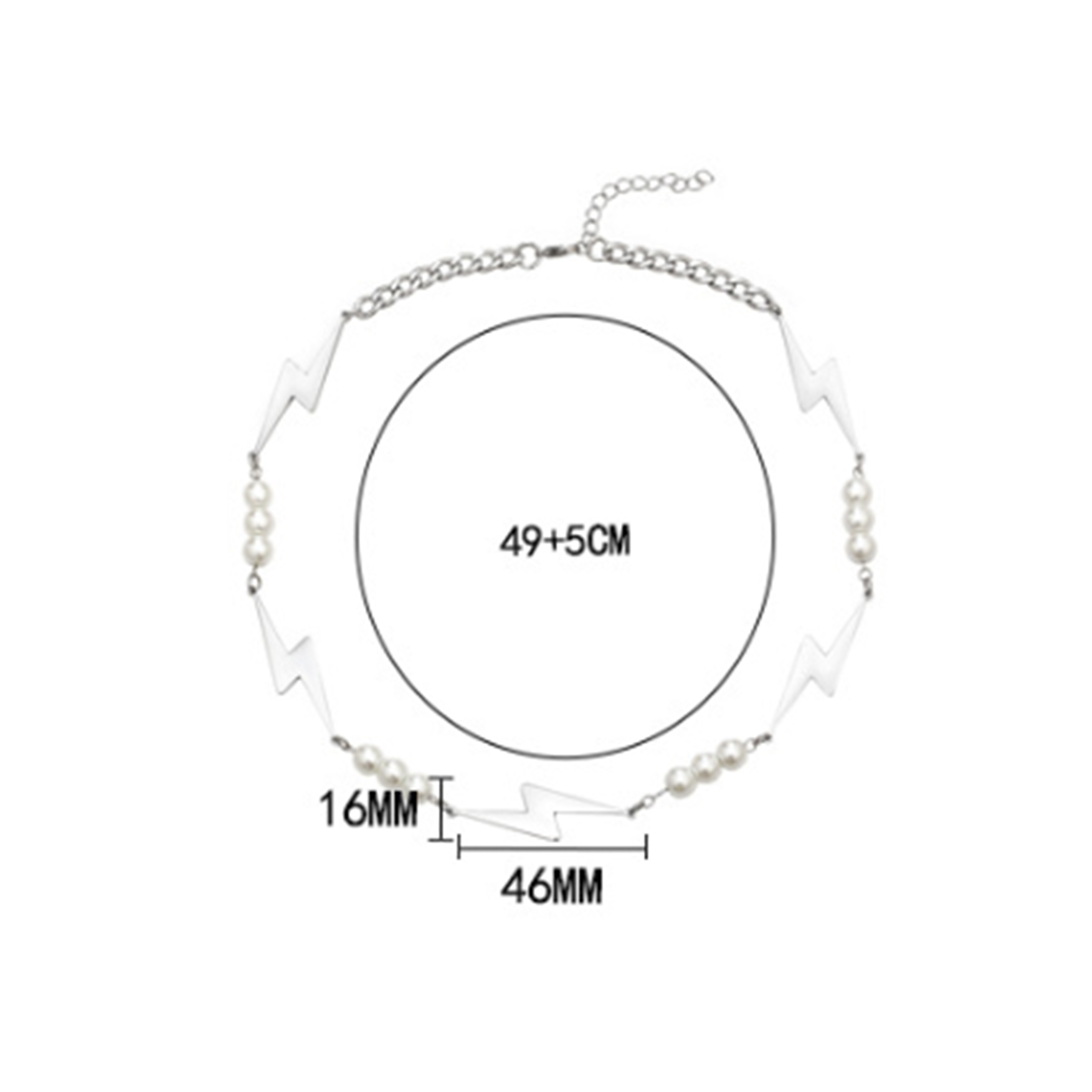 链长49cmx尾链5cmx吊坠长度46mmx吊坠宽度16mm