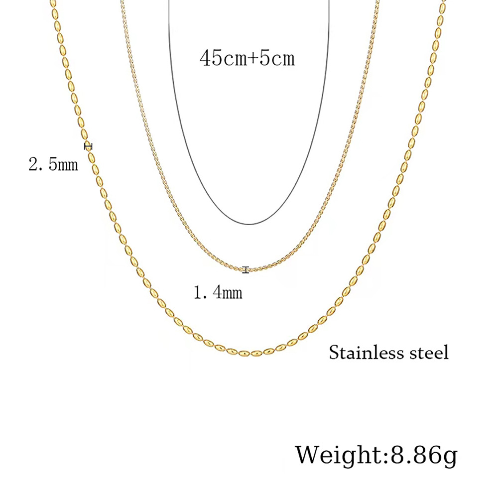 链长45cmx尾链5cmx内圈珠子宽1.4mmx外圈珠子宽2.5mm