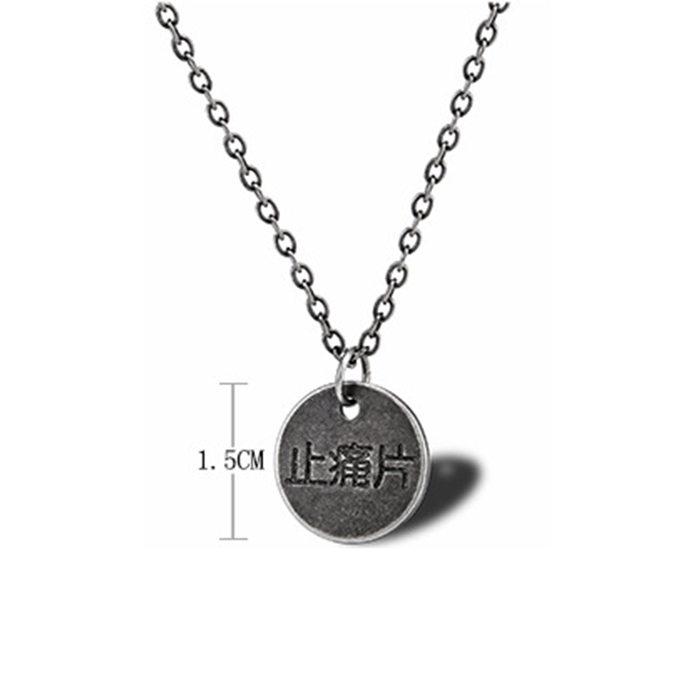 链长60cmx尾链5cmx圆牌直径15mm