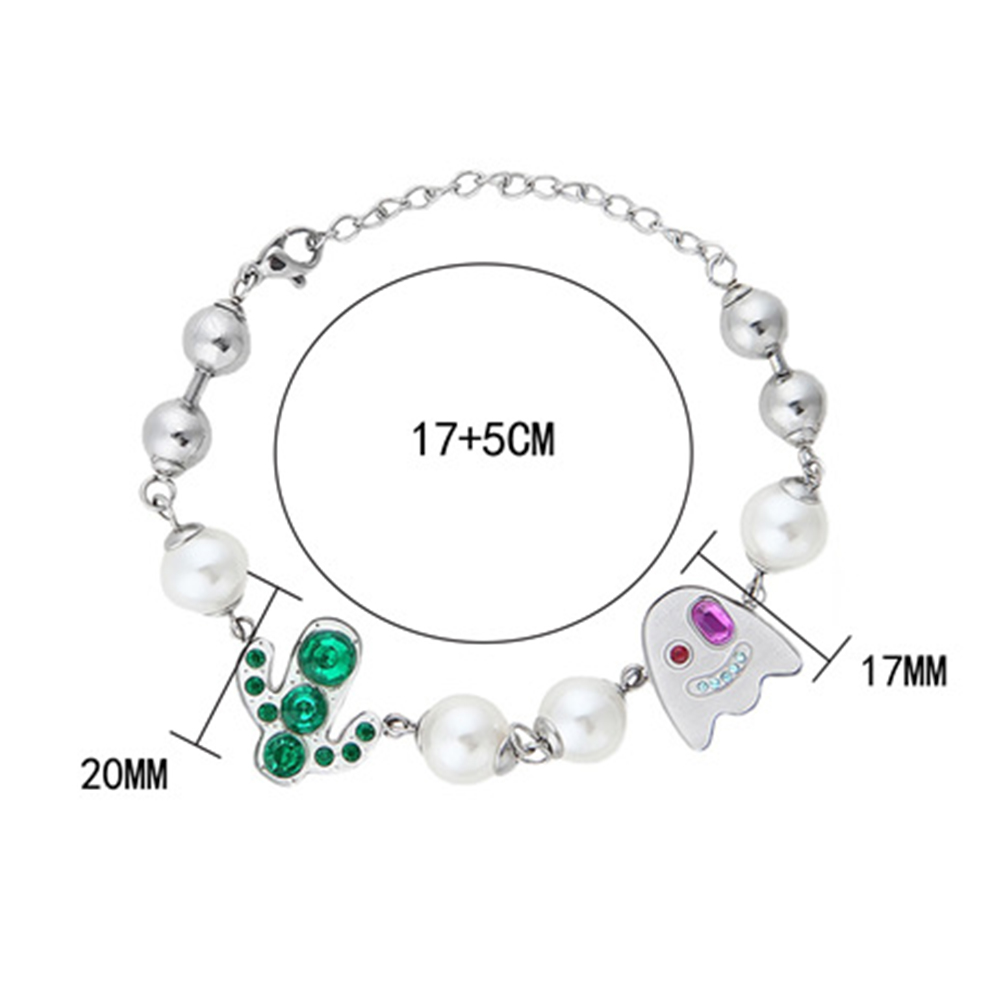 链长17cmx尾链5cmx珍珠直径10mmx幽灵长度17mmx仙人掌长度20mm