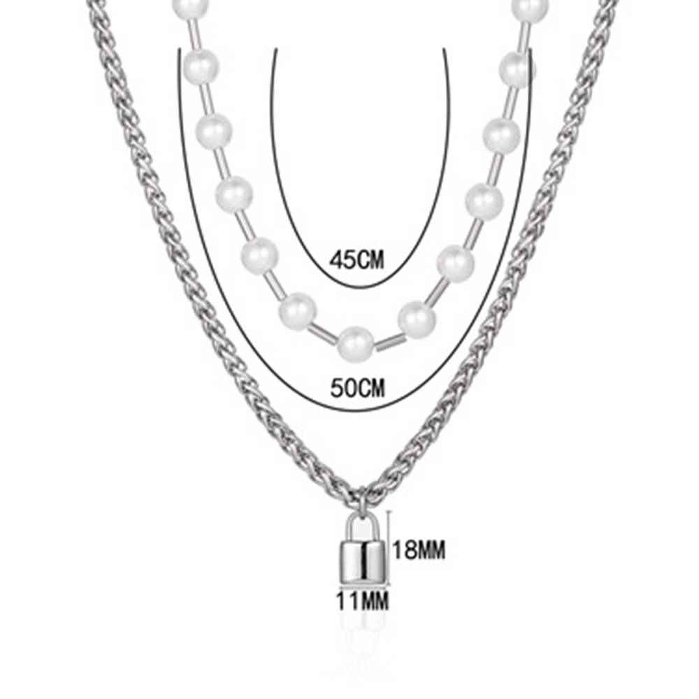 珍珠链长度45cmx龙骨链长度50cmx吊坠长度18mmx吊坠宽度11mm