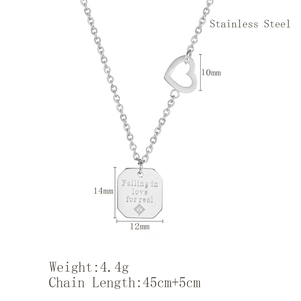 尾链5cmx主链45cmx多边形长14mmx宽12mmx爱心长10mm