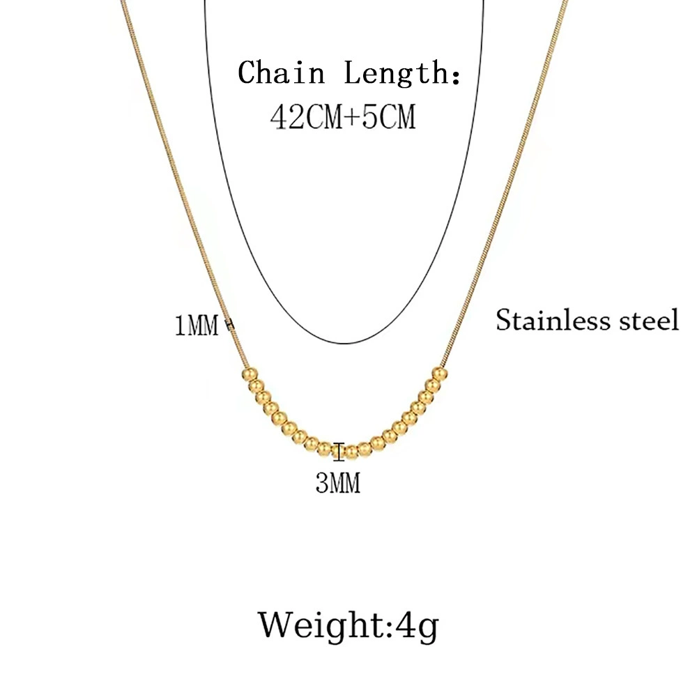 链长42cmx尾链5cmx珠子直径3mm